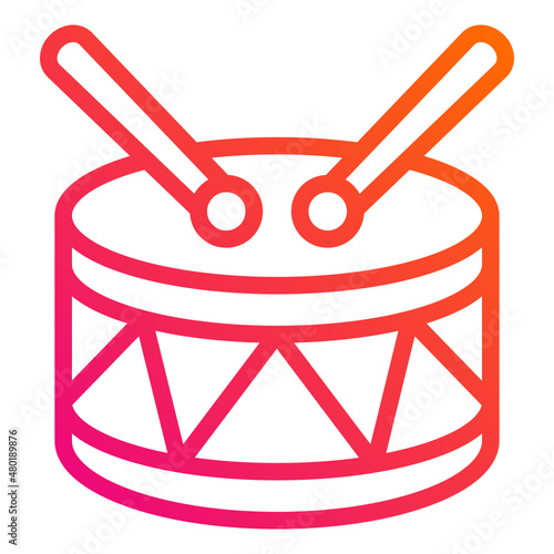 Drum Vector Icon Design Illustration