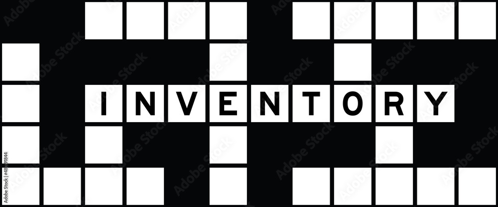Alphabet Letter In Word Inventory On Crossword Puzzle Background Stock 