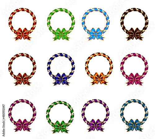 Colorful Decorative Ribbons Set For Event Celebration