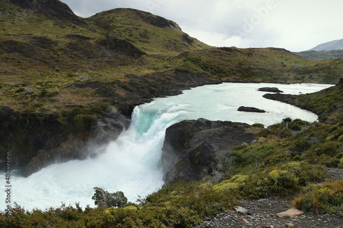 The Salto Grande in the Torres del Paine Park  Chile