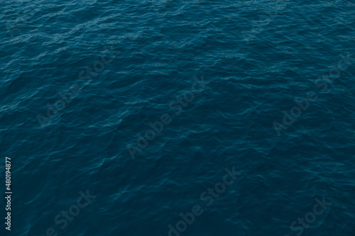 Beautiful sea surface, texture and color of sea water. Mockup, background, copy space.