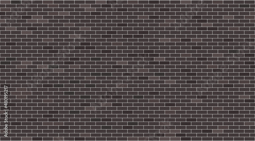 Brown brick wall background. Dark colour wallpaper and texture. Vector illustration.