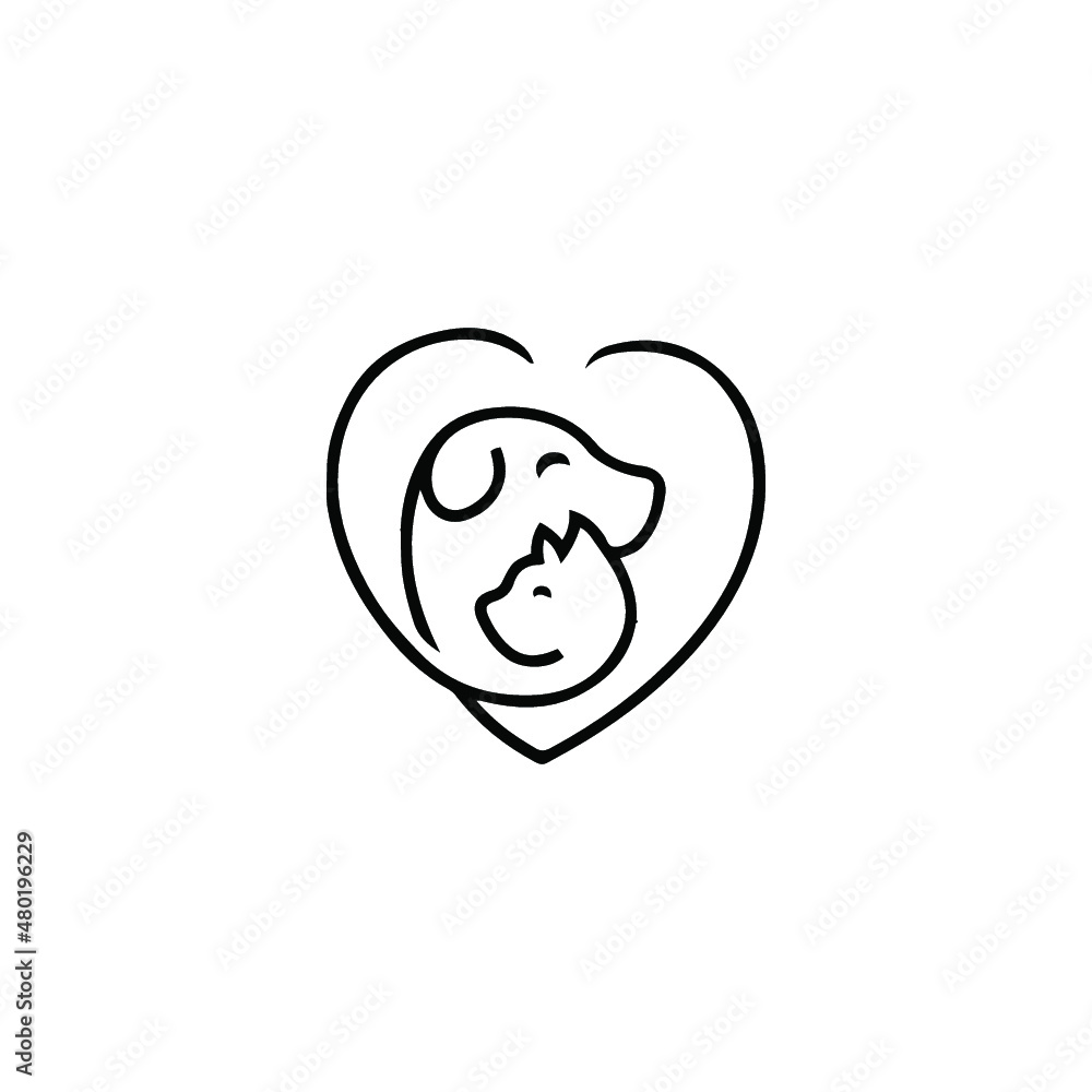Obraz premium cat and dog logo