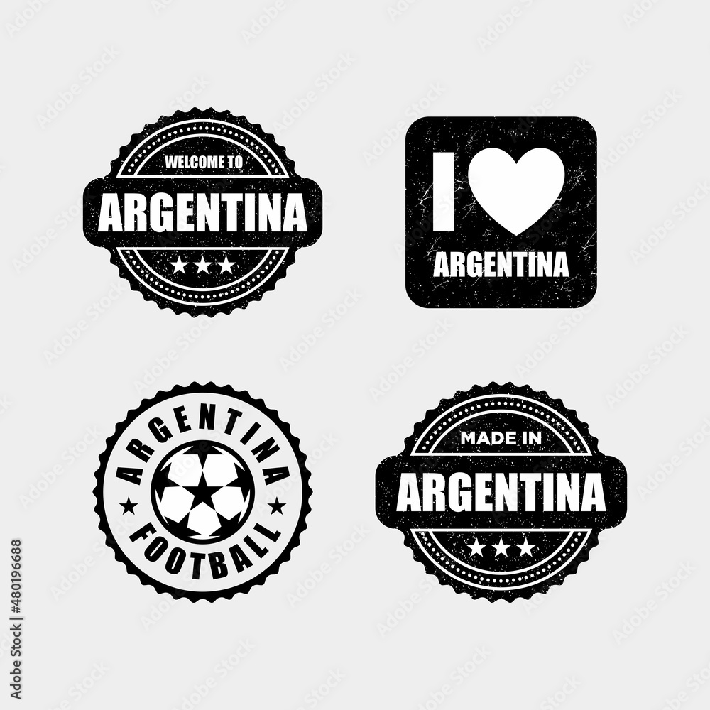 Argentina sticker stamp logo vector Argentina sticker stamp logo vector