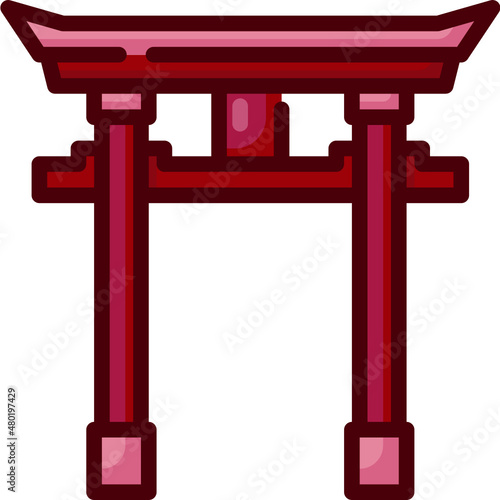 torii gate Two Tone icon