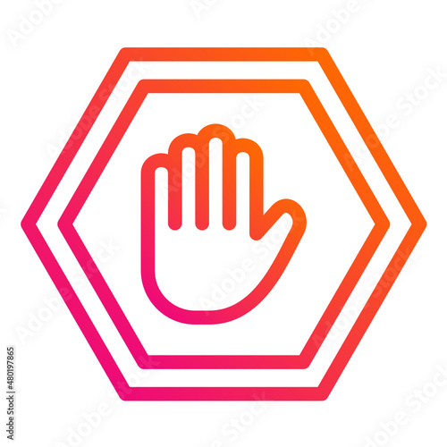 Ad Block Vector Icon Design Illustration