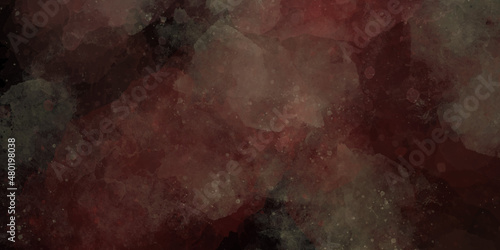 person in the rain dark grungy background or texture red and gold organic texture painting. Stone textured background