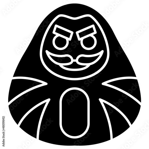 daruma solid icon