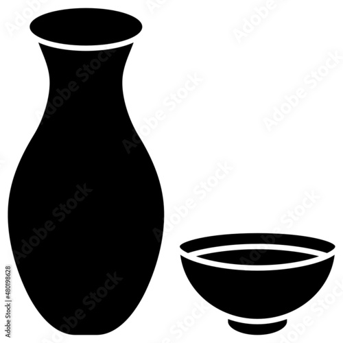 sake solid icon