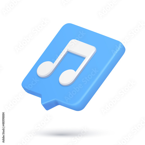 Realistic musical notes 3d icon diagonal classical electronic harmony melody acoustic sound vector