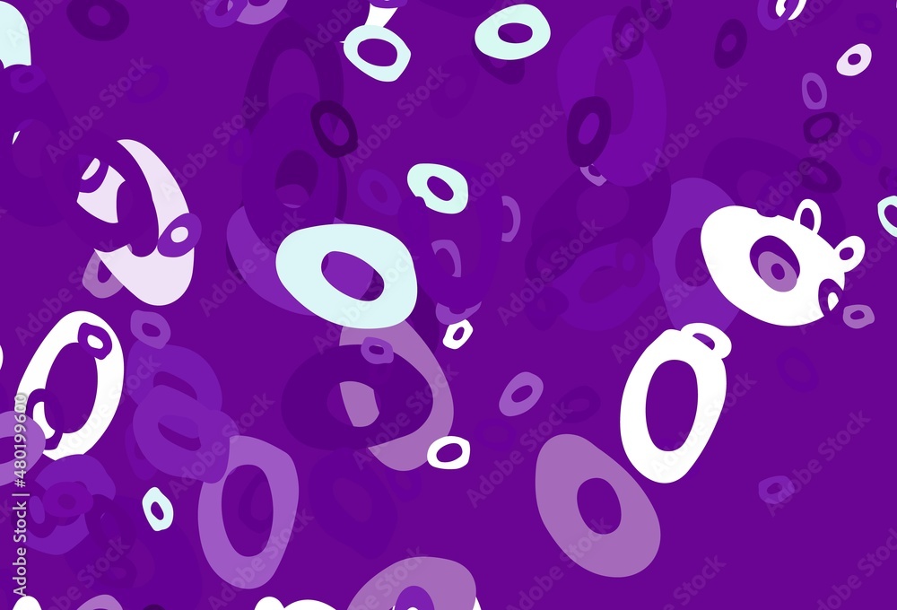 Light Purple vector template with circles. Light Purple vector template with circles.