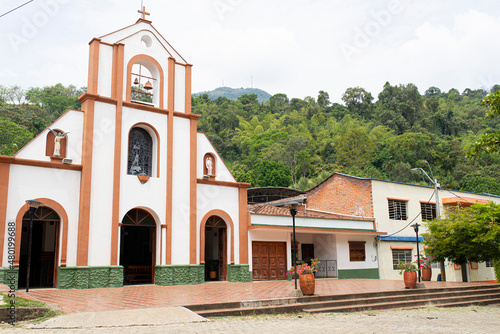 Fredonia, Antioquia, Colombia. March 16, 2020:Sanctuary Church of Maria Auxiliadora