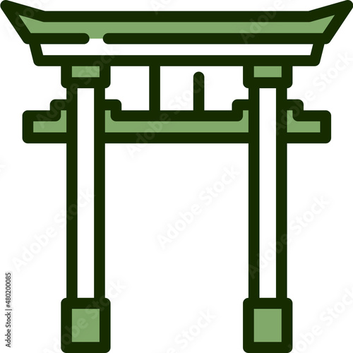 torii gate one color icon