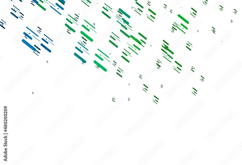 Fototapeta premium Light Blue, Green vector pattern with narrow lines.