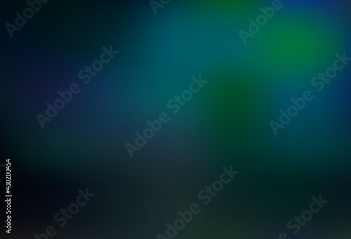 Dark BLUE vector blurred bright template. © Dmitry