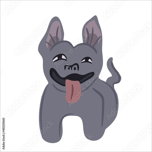 french bulldog flat vector illustration