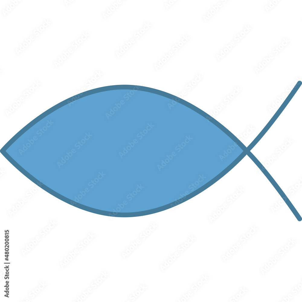 Jesus Fish Filled Outline Icon Vector Jesus Fish Filled Outline Icon Vector