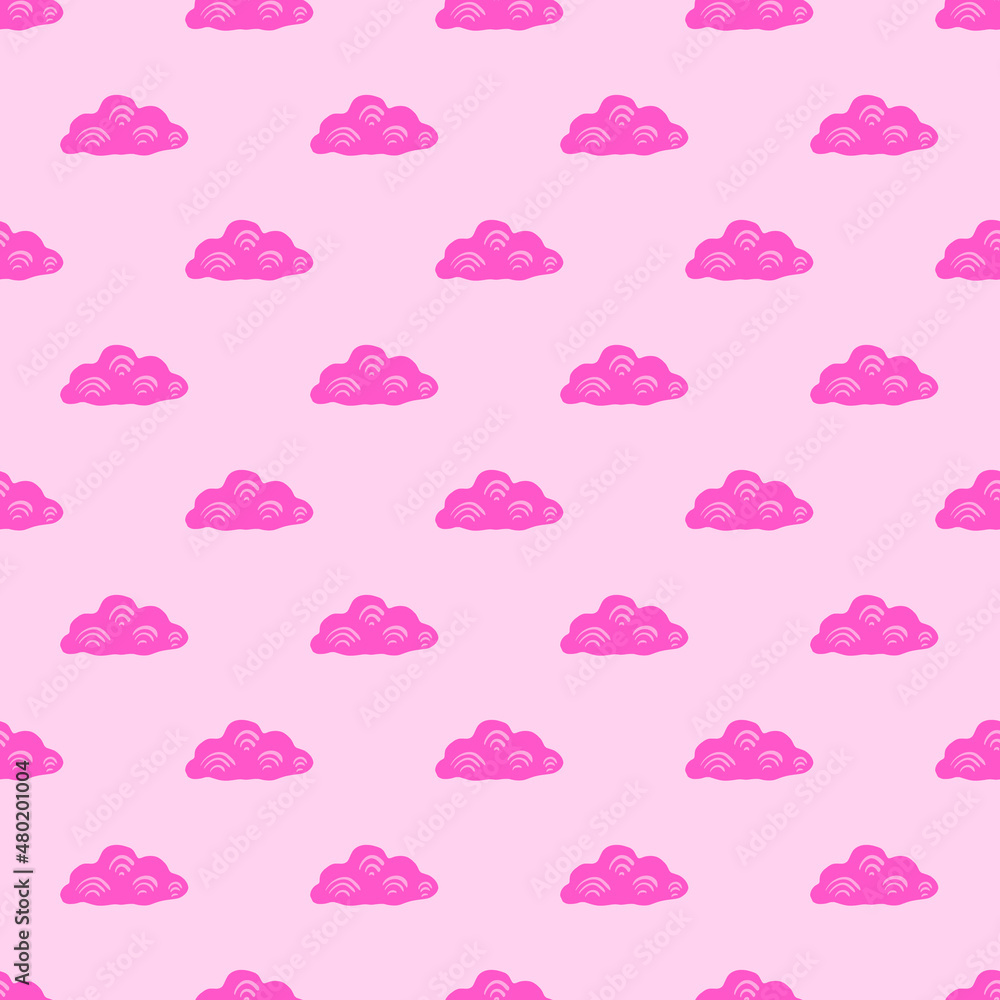 Cute clouds seamless pattern. Stylized children ornament. Cute clouds seamless pattern. Stylized children ornament.