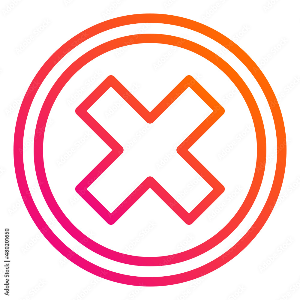 Obraz premium Close Vector Icon Design Illustration