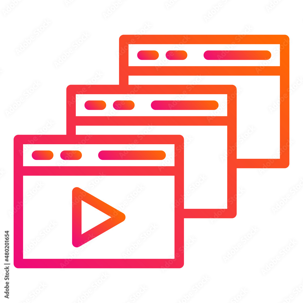 Tabs Vector Icon Design Illustration