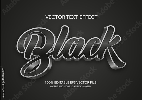 Black Editable text effect