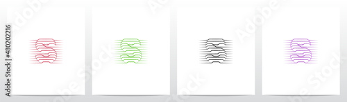 Contour Lines On Letter Logo Design S