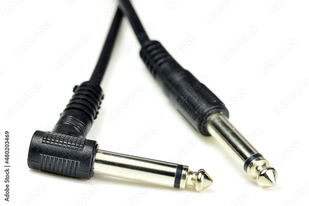 6.5mm phone connector in a closeup 6.5mm phone connector in a closeup