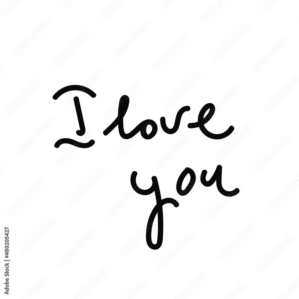 Vector illustration of a lettering for Valentine's Day with a black line on an isolated background.Single,simple,festive picture in doodle style.Design for cards,stickers,posters,web,packaging. Vector illustration of a lettering for Valentine's Day with a black line on an isolated background.Single,simple,festive picture in doodle style.Design for cards,stickers,posters,web,packaging.