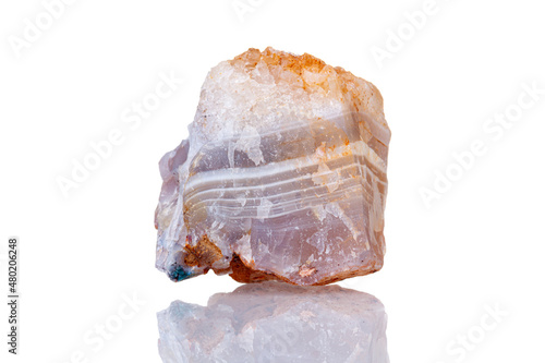 macro mineral stone Dolomite on a white background