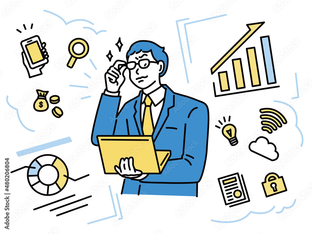 仕事の出来る ビジネスパーソンのイラスト テキパキしてる プレゼン マーケティング プラン 契約 勤勉 人材育成 Illustrations Of Business People Presentation Marketing Planning Contracting Human Resource Development Stock Vector Adobe Stock