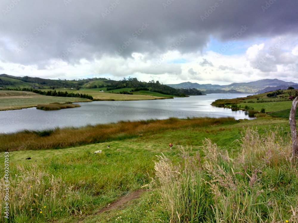 Fototapeta premium Represa rio bobo. Pasto-Nariño-Colombia