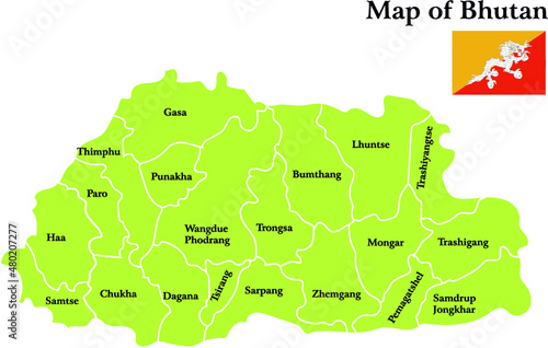 bhutan map