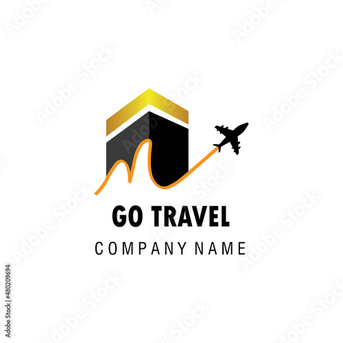  travel logo mecca vector design illustration