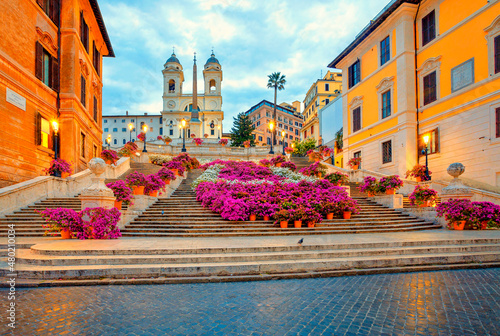 Canvas Print Piazza de Spagna in Rome, italy
