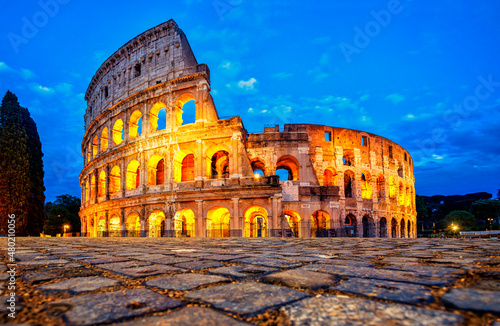 Photography Colosseum morning in Rome, Italy