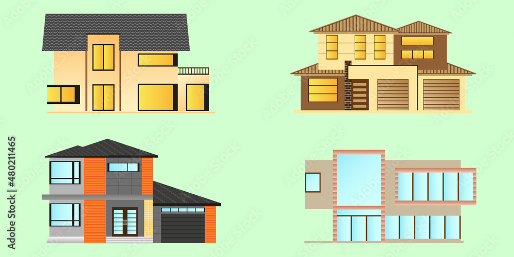 modern fancy house set modern fancy house set