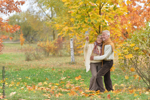 Portrait of beautiful senior couple in the park © aletia2011