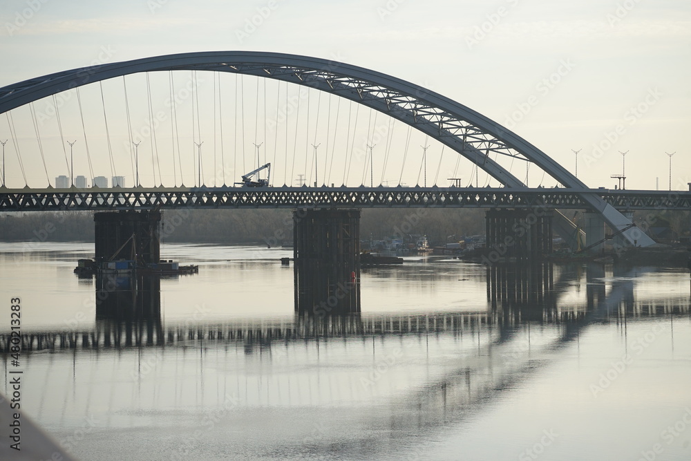 Obraz premium Cityscape on the sunset