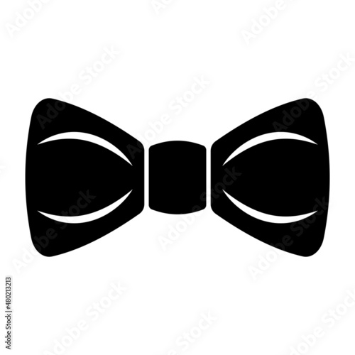 Black bow tie icon vector. Simple icon with men bow tie. Vector Eps 10.
