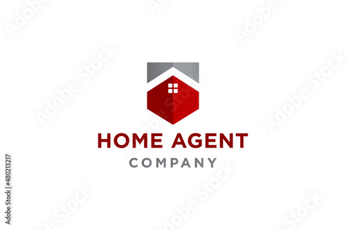 Rooftop home , house logo design vector illustration.