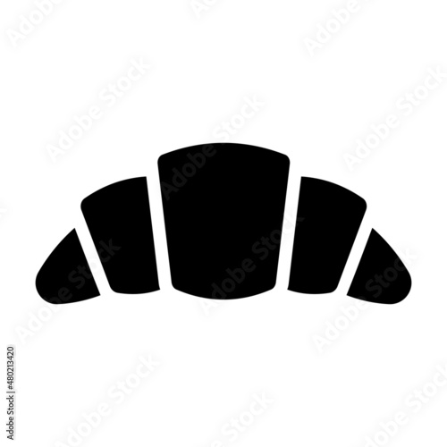Croissant icon vector. French croissant vector logo symbol. Bakery icon. Delicious breakfast. 