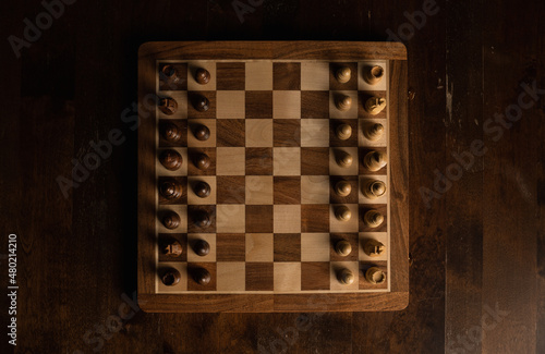Wooden Chess Board and Pieces