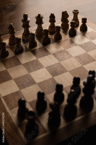 Wooden Chess Board and Pieces
