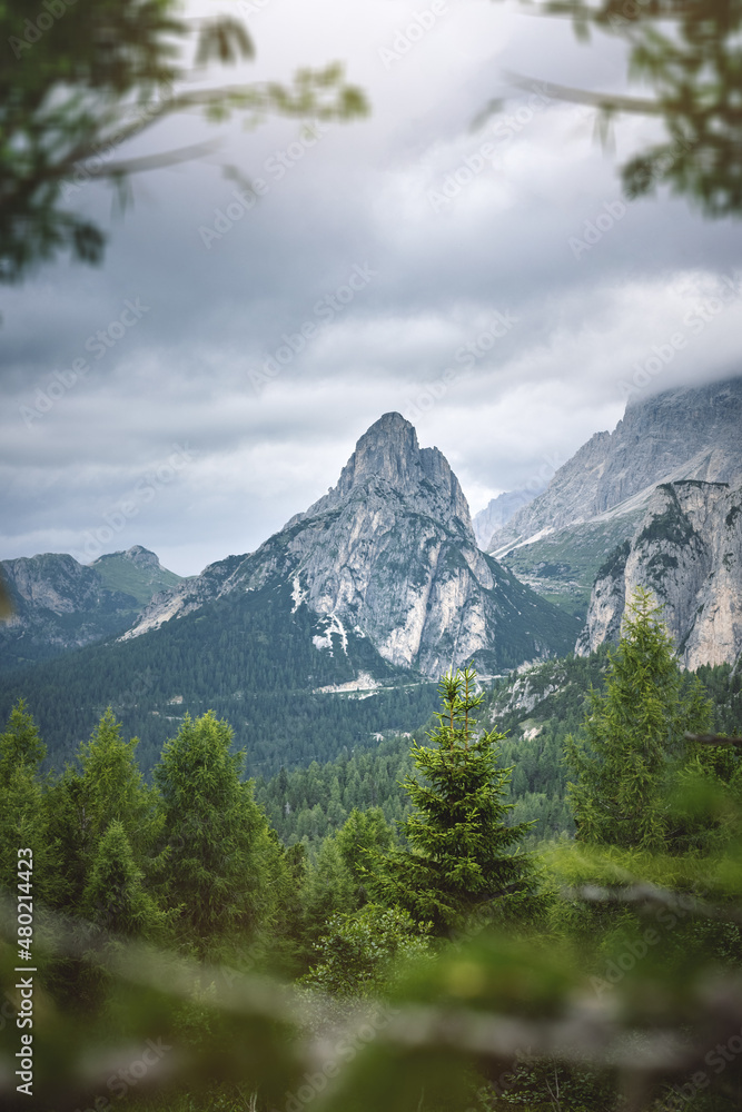 Obraz premium Scenic mountain peak in the Dolomite Alps