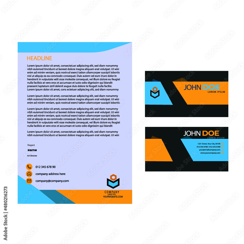 letterhead & business card stationary design