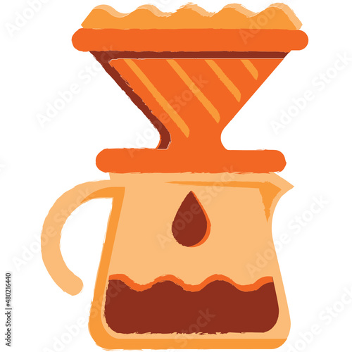 drip  coffee with jug and dripper