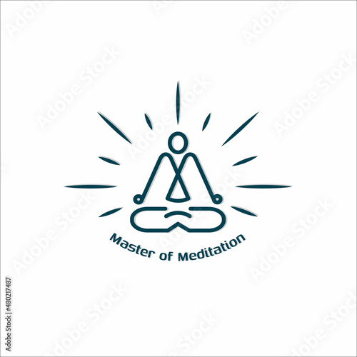 meditation master logo vector illustration