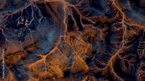 electrical storm, abstract naturalistic video of the deserts of Africa from the air, from the abstract to the figurative,	