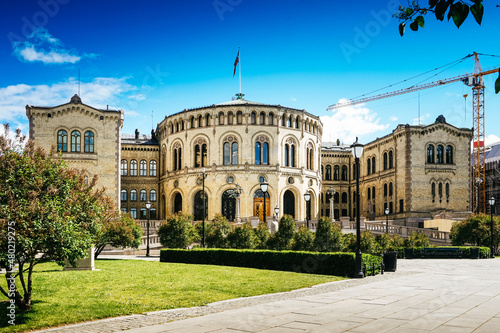 Building of parliament, Oslo, Norway