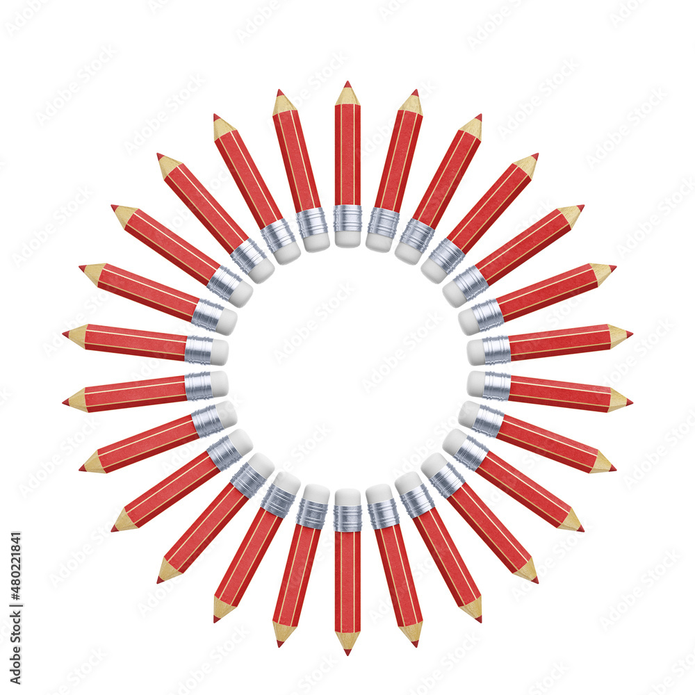 Red writing pencil bow for composition back to school Red writing pencil bow for composition back to school